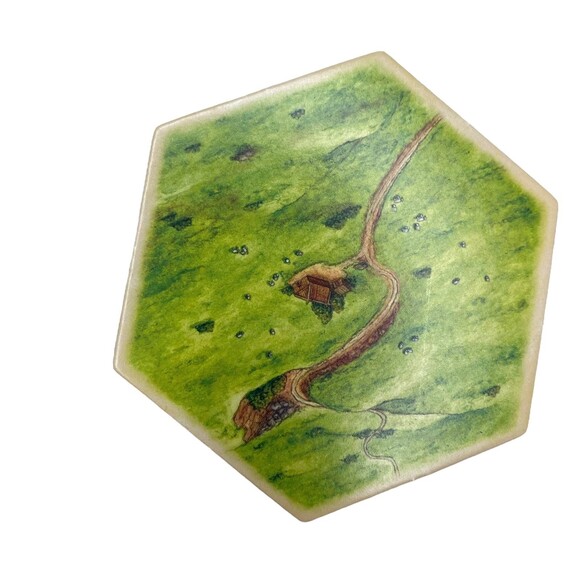 Settlers of Catan #3061 Replacement 4 Hex Terrain Tiles Pieces. Pasture - Picture 2 of 4